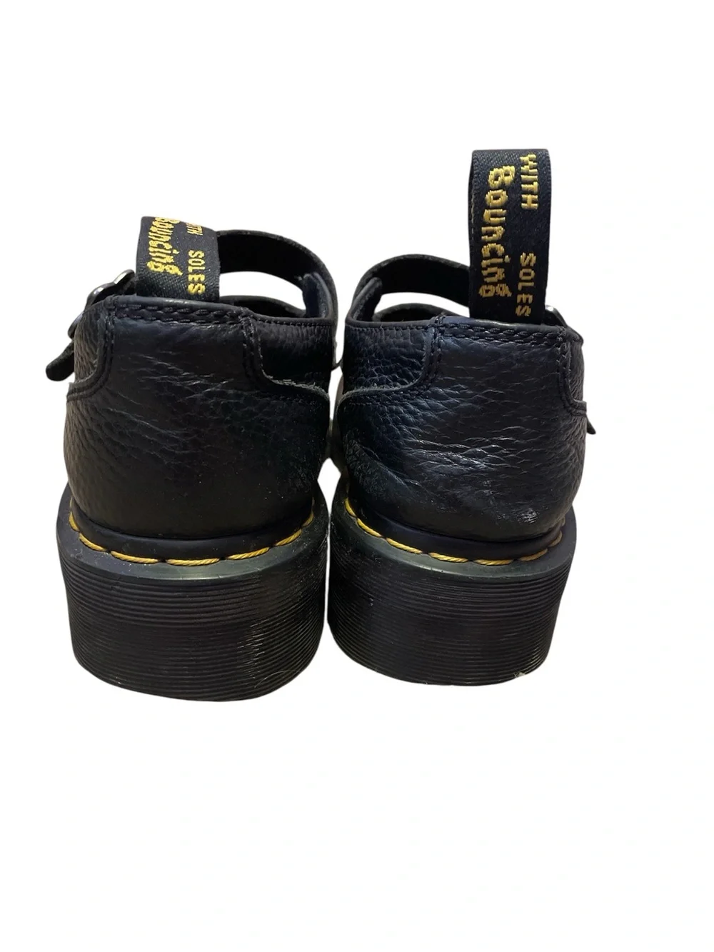 Dr. Martens Black Platform Mary Jane Glower Buckle Platform Shoes size 9